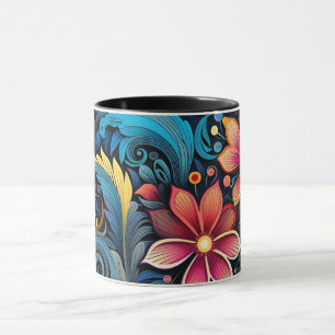 Caneca Flores Coloridas