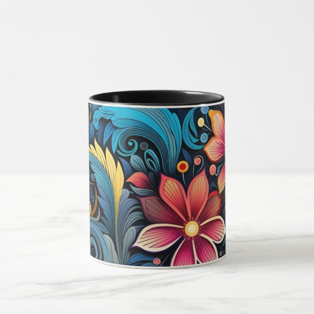 Caneca Flores Coloridas (Centro)