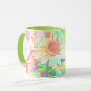 Caneca Flores Coloridas Alegres e Vibrantes