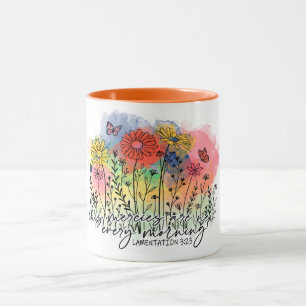 CANECA FLORES COLORIDAS BÍBLIA DESIGN VERSO