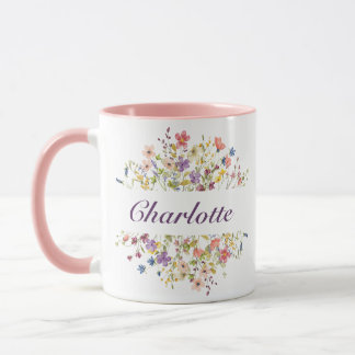 Caneca Flores Coloridas Personalizadas