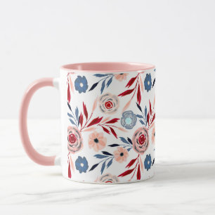 Caneca Flores cor-de-rosa