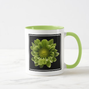 Caneca Flores   Crolisântemo Verde