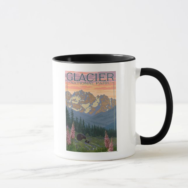 Caneca Flores da primavera - Parque Nacional Glacier, MT (Direita)