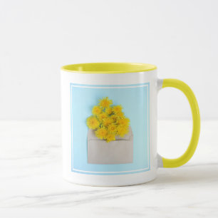 Caneca Flores Dandelões no envelope
