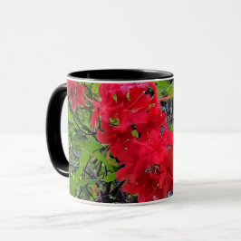 Caneca Flores de Azalea Vermelha