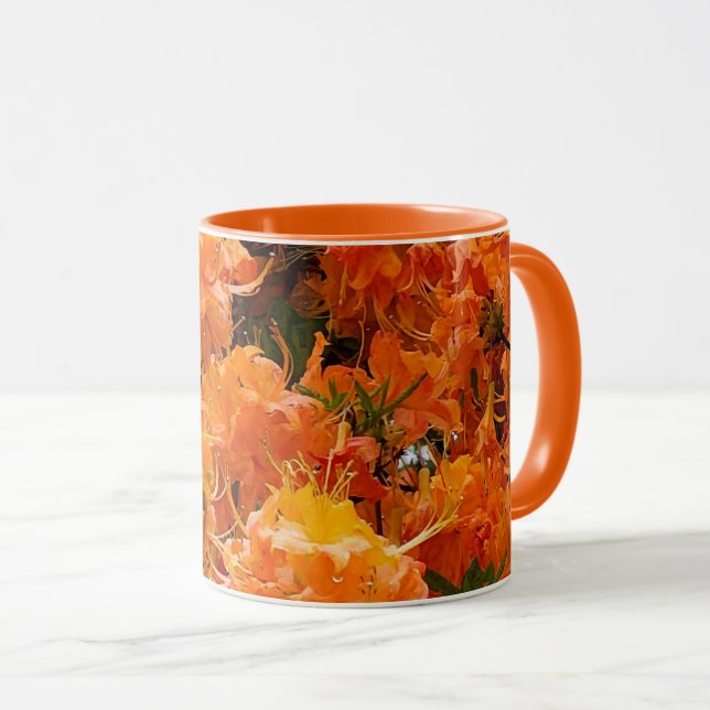 Caneca Flores de Azaléia Flame (Frente Esquerda)