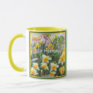 CANECA FLORES DE BOA MANHÃ, FLORES DE CAFÉ MUG.