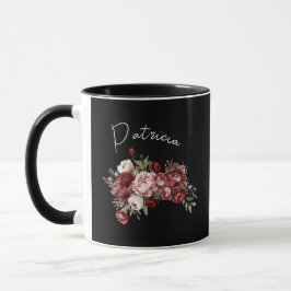 Caneca Flores de Borgonha Elegantes