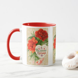 Caneca Flores de cravagem, Mensagem de Dia de os namorado