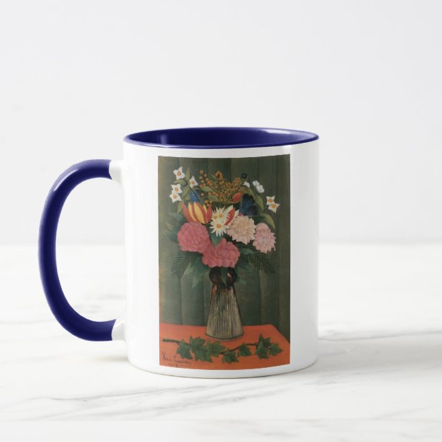Caneca Flores de Henri Rousseau em um Vase (1909) (Esquerda)
