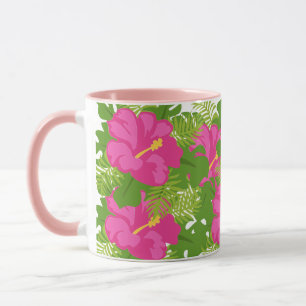 CANECA FLORES DE HIBISCO DE PINCO QUENTE