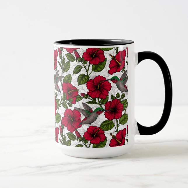 Caneca Flores de hibisco e beija-flores (Direita)