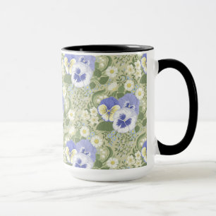 Caneca Flores de Jardim de Primavera na sálvia