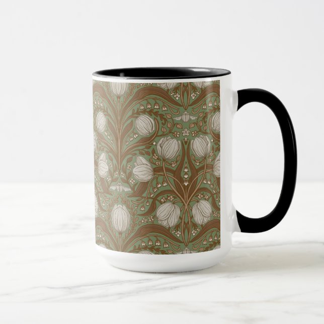 Caneca Flores de Jardim de Primavera na sálvia (Direita)