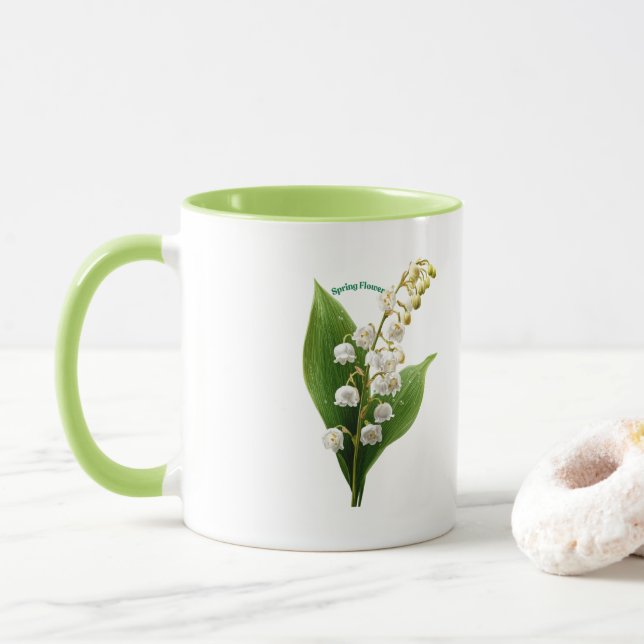 Caneca Flores de Lírio do Vale (Com Donut)