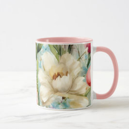 Caneca Flores de primavera no Estilo do Impressionismo