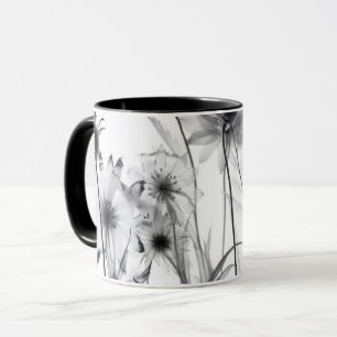 Caneca Flores de raios X B&W