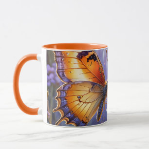 Caneca Flores de Raposa de Borboleta Fantasy
