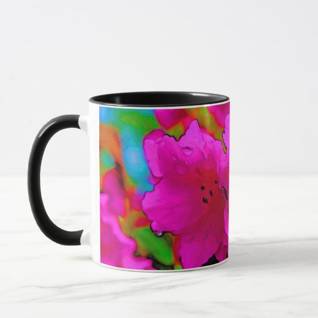 Caneca Flores de Rhododendron Rosa (Esquerda)