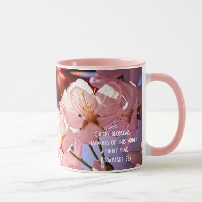 Caneca Flores de Sakura Em Um Dia Ensolarado (Direita)