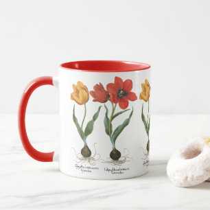 Caneca Flores de Tulipas de Primavera da Vintage por Basi