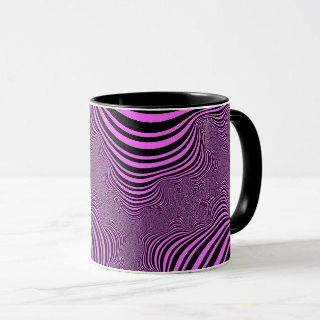 Caneca Flores de Zebra Rosa (Frente Esquerda)