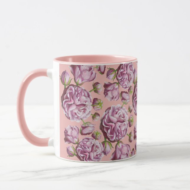 Caneca Flores do Jardim de Camellia Rosa (Esquerda)