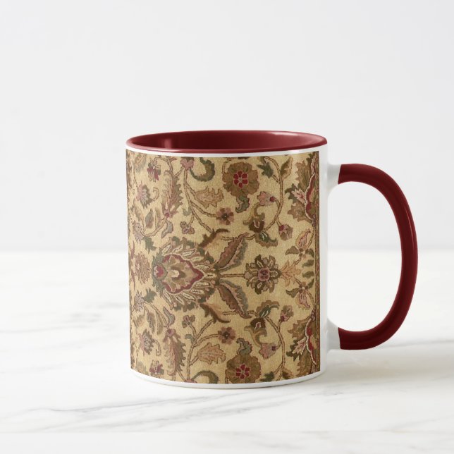 Caneca Flores Douradas tapeçaria oriental árabe (Direita)