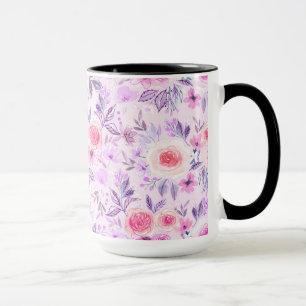 Caneca Flores e folhas aquáticas 3