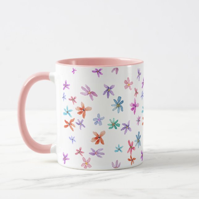 Caneca Flores em aquarela (Esquerda)