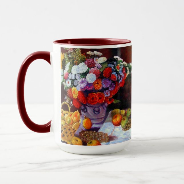 Caneca Flores Monet e Frutas (Esquerda)
