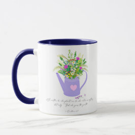 Caneca Flores na água podem Deus dá o crescimento 