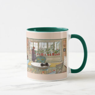 Caneca Flores no Windowsill por Carl Larsson