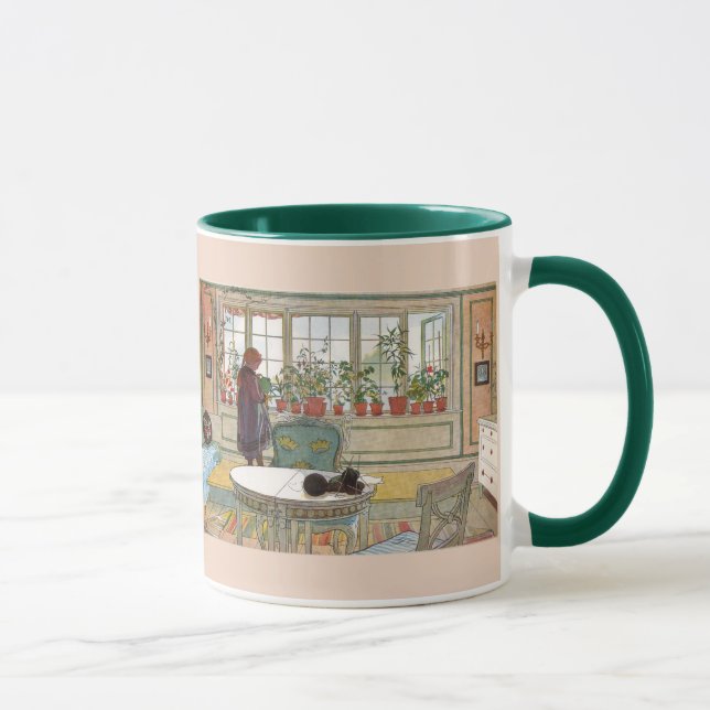 Caneca Flores no Windowsill por Carl Larsson (Direita)