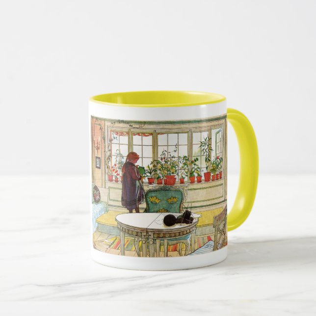 Caneca Flores no Windowsill por Carl Larsson (Frente Esquerda)