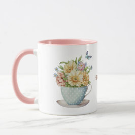 Caneca Flores Personalizadas no Teacup Café Tea Mug