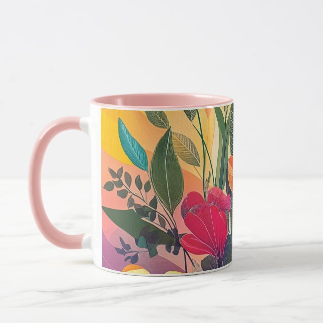 Caneca Flores Radiantes (Esquerda)