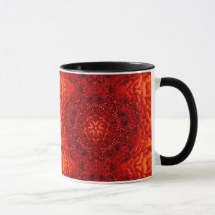 Caneca FLORES RED DAHLIA Abstrato Floral