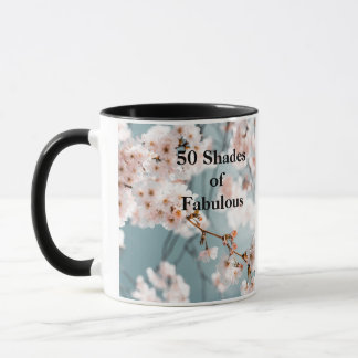 Caneca Flores Rosa 50 Sombras de Fabuloso