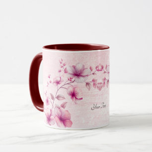 Caneca Flores Rosa-Aquarela Coffee Mug