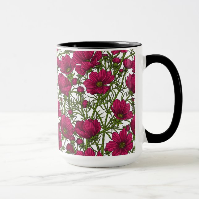 Caneca Flores rosa Cosmos (Direita)