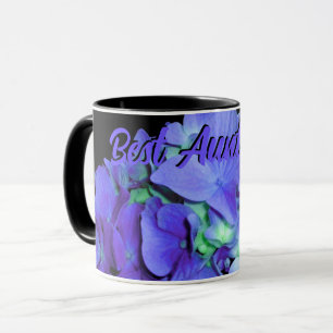 Caneca Flores roxas de Hydrangeas roxas, melhor tia