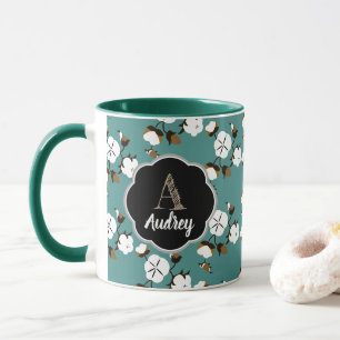 Caneca Flores Rustic Country Cotton