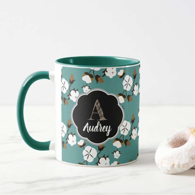 Caneca Flores Rustic Country Cotton (Com Donut)