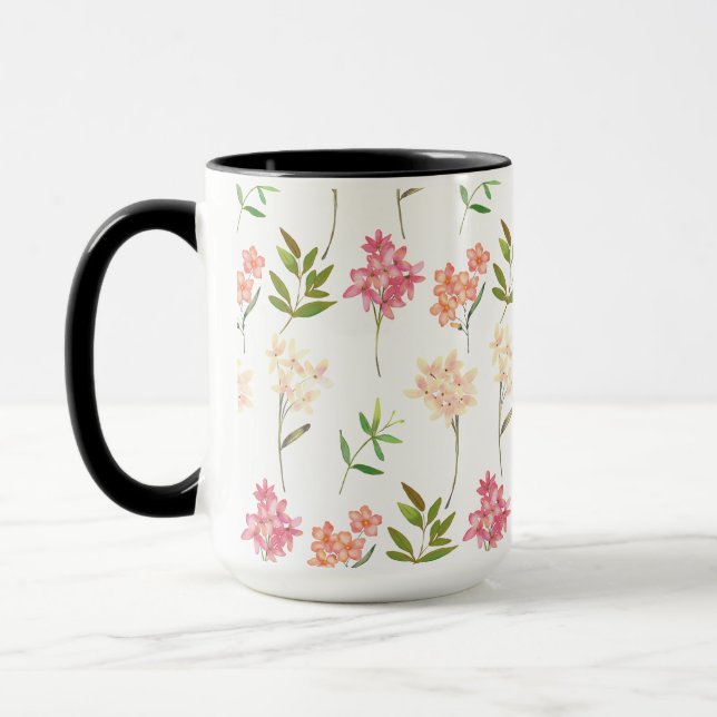 Caneca Flores Selvagens Cegas Rosa e Amarelo (Esquerda)