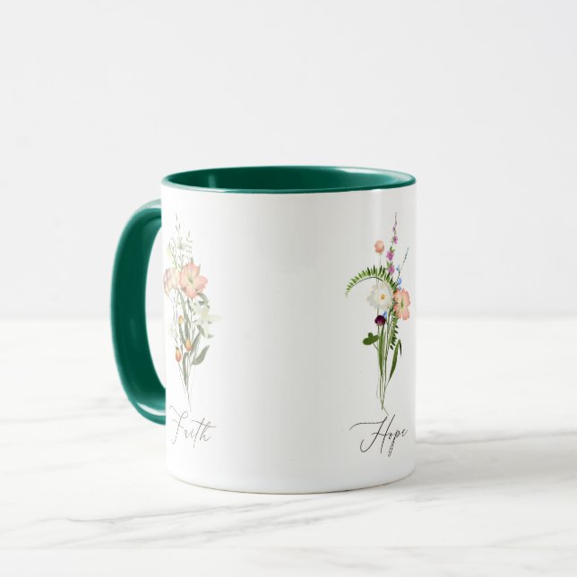 Caneca Flores selvagens esperança amor (Frente Esquerda)