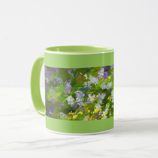 Caneca Flores Selvagens Impasto - Arte Flor Original (Frente Esquerda)