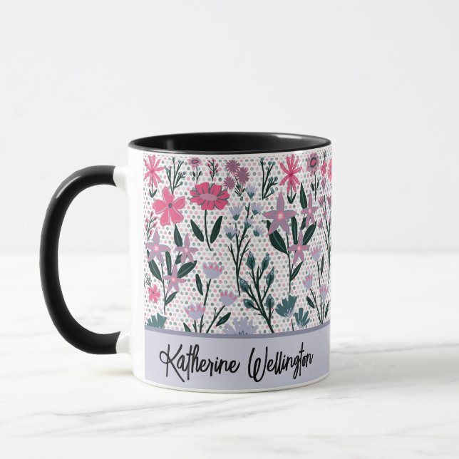 Caneca Flores Selvagens Modernas (Esquerda)