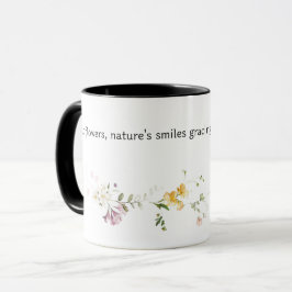Caneca Flores selvagens, sorrisos da natureza